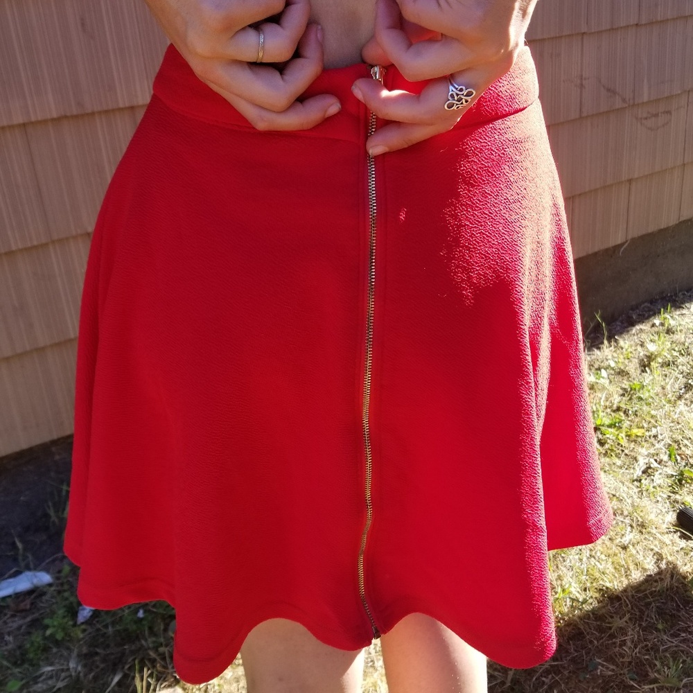 Red skirt